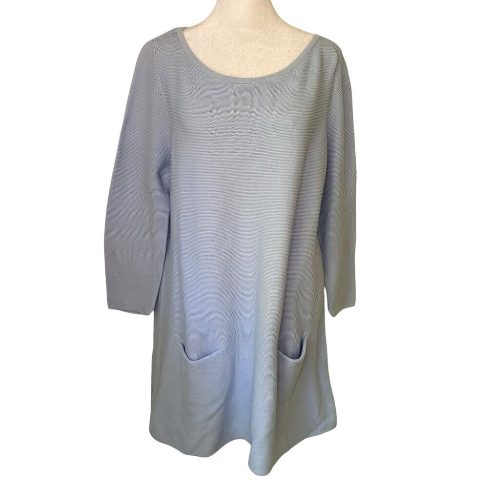 COS light blue long sleeve mini dress size M